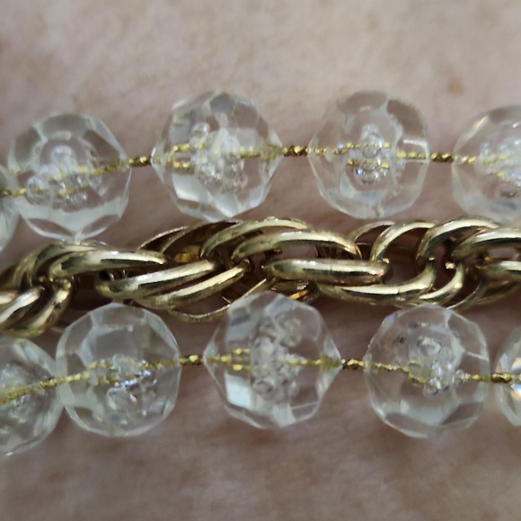 SARAH COVENTRY Vintage multi strand named GOLDEN ICE 7.5 " three strand bracelet - Picture 9 of 11